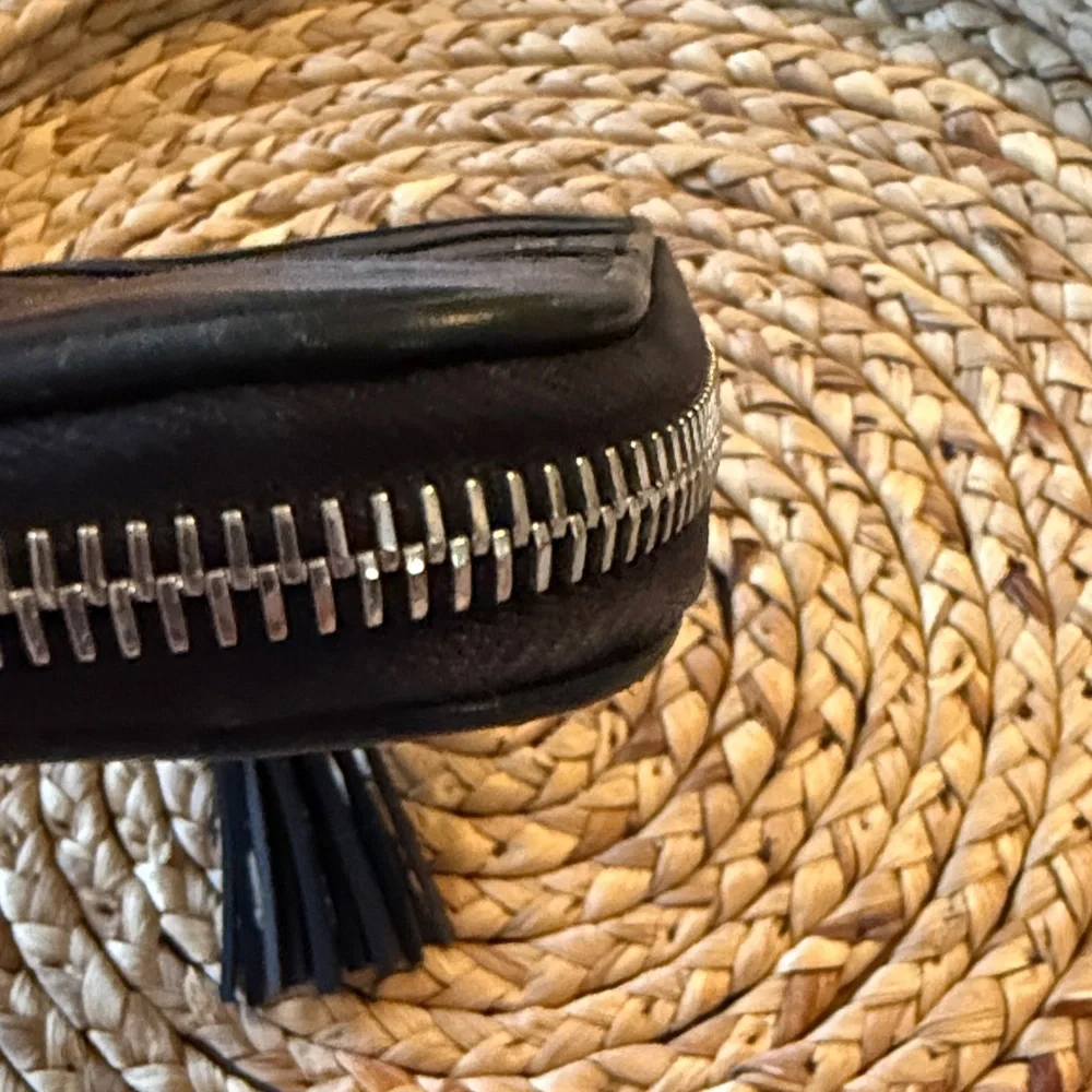 PRADA Tessuto Nappa Waves Ardesia Mordoré Continental Zip With Tassel Pull - Picture 5 of 12